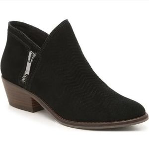 New womens lucky brand fhauna black booties shoes size 6.5 6 1/2